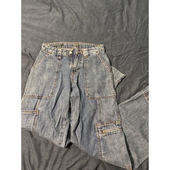 Wild Fable Hi-Rise Cargo Jeans Women's Size 00 - Picture 1 of 3